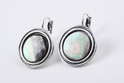 Abalone Disc Earrings